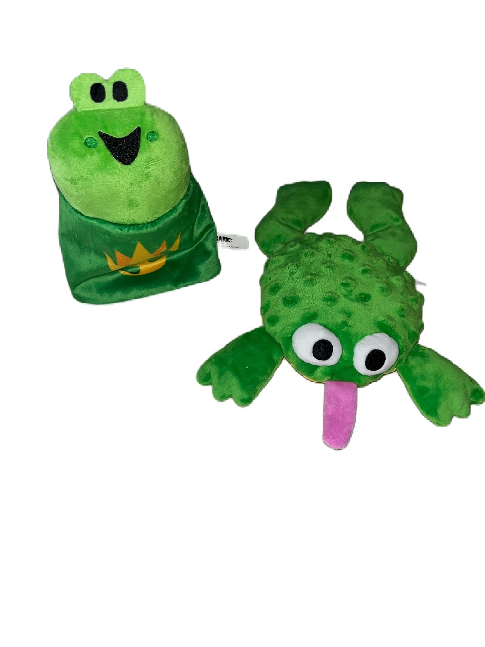 Green Frog Plush Toys Set for Dogs Soft Stuffed Amphibian Friends